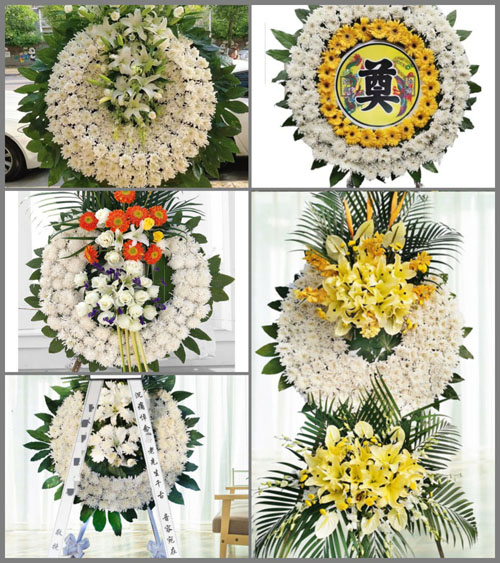 广东清远市佛冈县龙山镇从化围村花圈速递